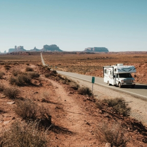 RV out in Monument Valley