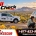 Driver checking tire pressure at a desert overlook in fall with a Dugger's Road Rescue truck nearby